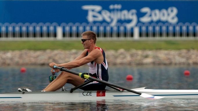 Ondřej Synek v cíli olympijského závodu.