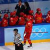 Le Miová z Číny slaví gól v zápase Česko - Čína na ZOH 2022