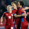 Česko - Norsko: Tomáš Rosický slaví slaví svůj gól, Bořek Dočkal a František Rajtoral (18)