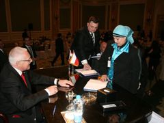 Klaus signing the book in Cairo, Egypt