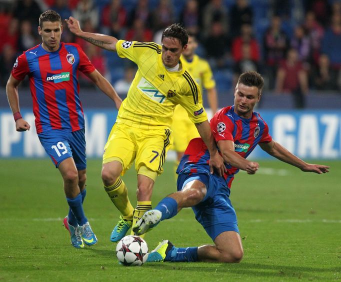 Fotbal, LM, Plzeň - Maribor: Jan Kovařík a  Tomáš Wágner