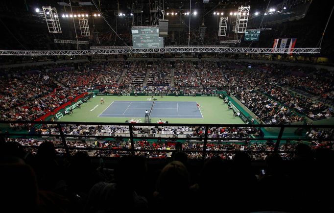 Davis Cup, finále Srbsko-ČR: hala v Bělehradě