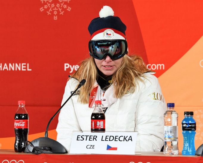 Ester Ledecká v super-G na ZOH 2018