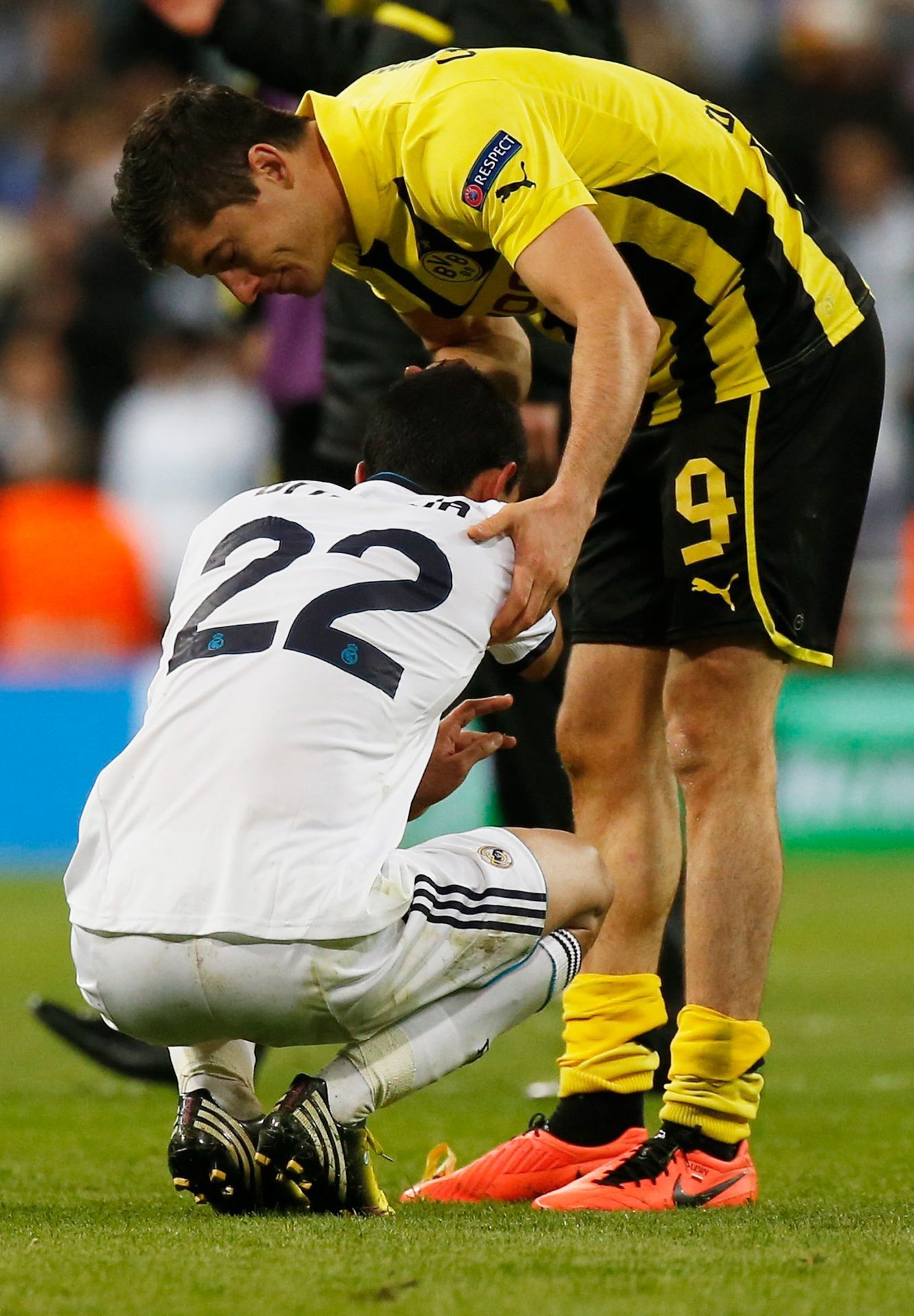 Fotbal, Liga mIstrů: Real Madrid - Dortmund:  Angel di Maria - Robert Lewandowski