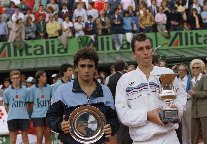 Guillermo Pérez Roldán a Ivan Lendl, Řím 1988