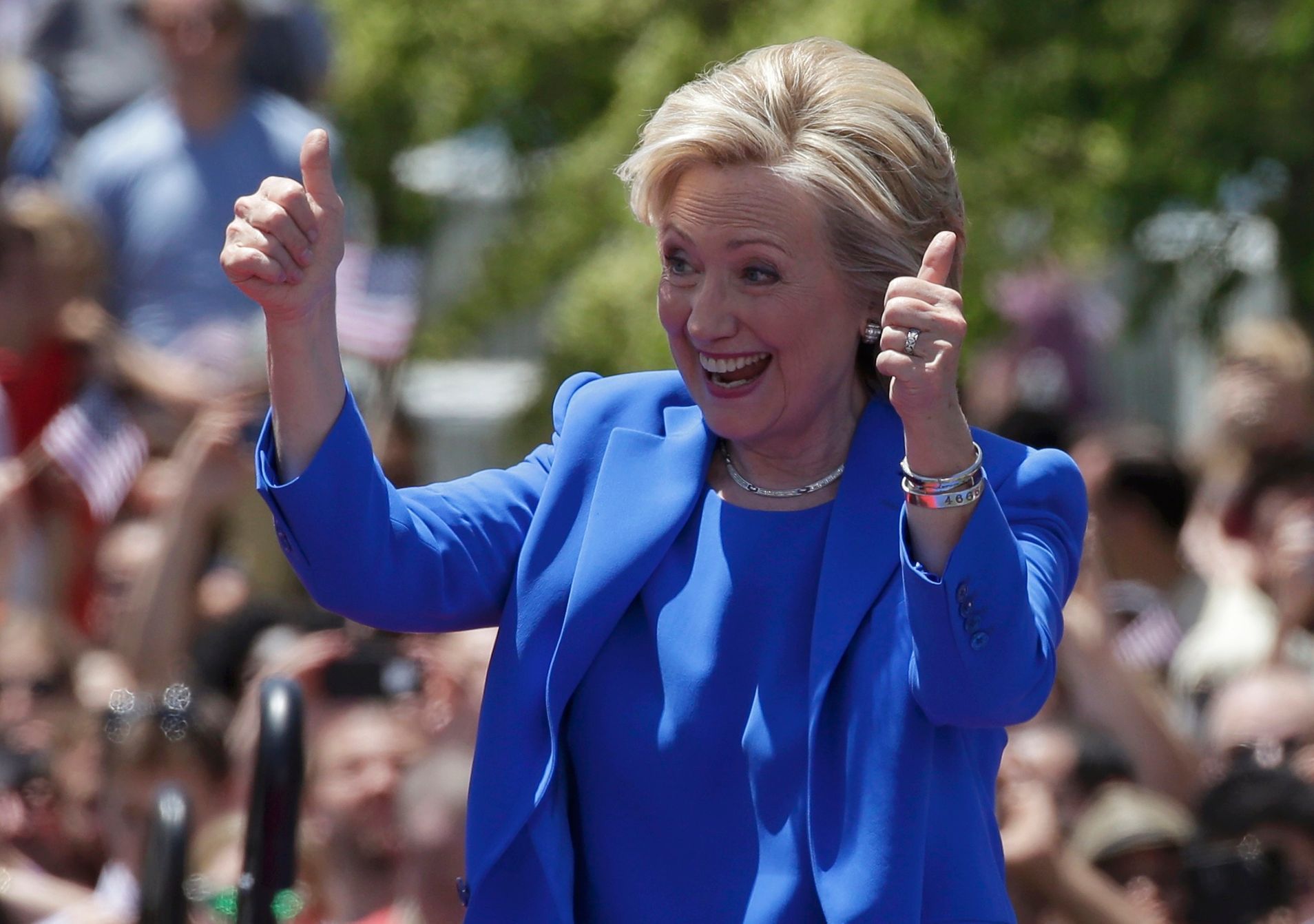 Hillary Clintonová v New Yorku oficiálně zahájila předvolební kampaň.