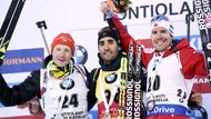 O šest desetin sekundy ho porazil jistý vítěz seriálu Francouz Martin Fourcade, který vybojoval rekordní třinácté prvenství v sezoně a zajistil si malý křišťálový glóbus za sprint.