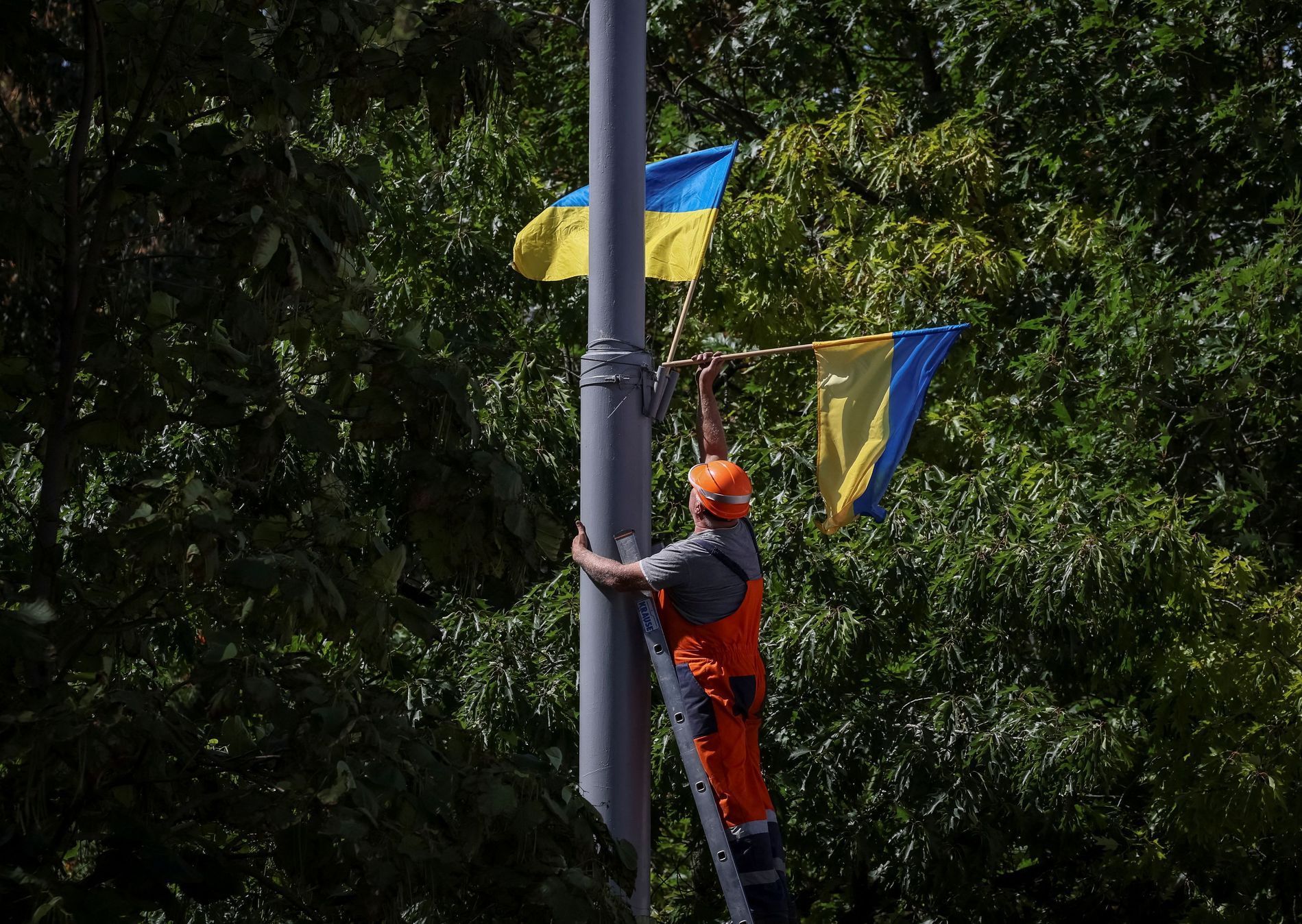 Kyjev se připravuje na čtvrteční oslavy Dne nezávislosti. Ukrajina vyhlásila nezávislost 24.srpna 1991.