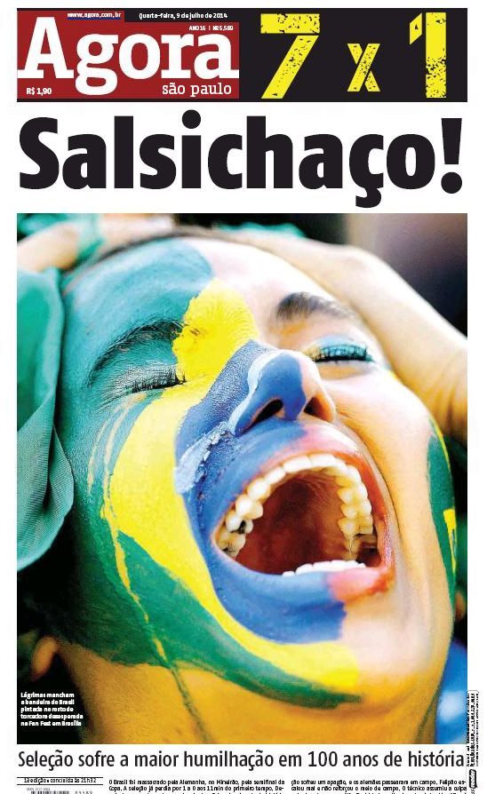 Fotbal - Titulní strany novin - Brazílie: Agora