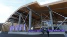 A general view shows the starting house of the "Sanki" sliding center near Krasnaya Polyana, a venue for the Sochi 2014 Winter Olympics near Sochi during a test event February 13, 2013. Although many complexes and venues in the Black Sea resort of Sochi mostly resemble building sites that are still under construction, there is nothing to suggest any concern over readiness. Construction will be completed by August 2013 according to organisers. The Sochi 2014 Winter Olympics opens on February 7, 2014. REUTERS/Kai Pfaffenbach (RUSSIA - Tags: SPORT OLYMPICS BUSINESS CONSTRUCTION) Published: Úno. 13, 2013, 6:16 odp.