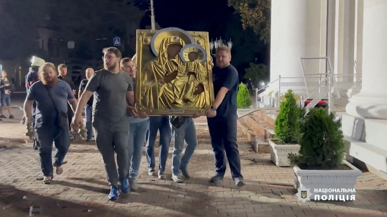 oděsa ukrajina Chrám Proměnění Páně rusko útok