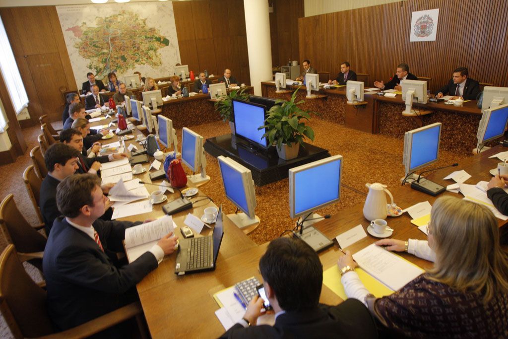 Zasedání rady pražského magistrátu