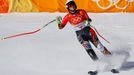 Tina Weiratherová v super-G na ZOH 2018