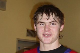 Ruský hokejový útočník Viktor Tichonov na MS juniorů 2008.