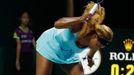 Serena Williams of the U.S. smashes her second racquet during her WTA Finals singles semi-finals tennis match against Caroline Wozniacki of Denmark at the Singapore Indoo