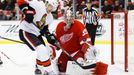 NHL: Ottawa Senators at Detroit Red Wings (Michálek a Howard)