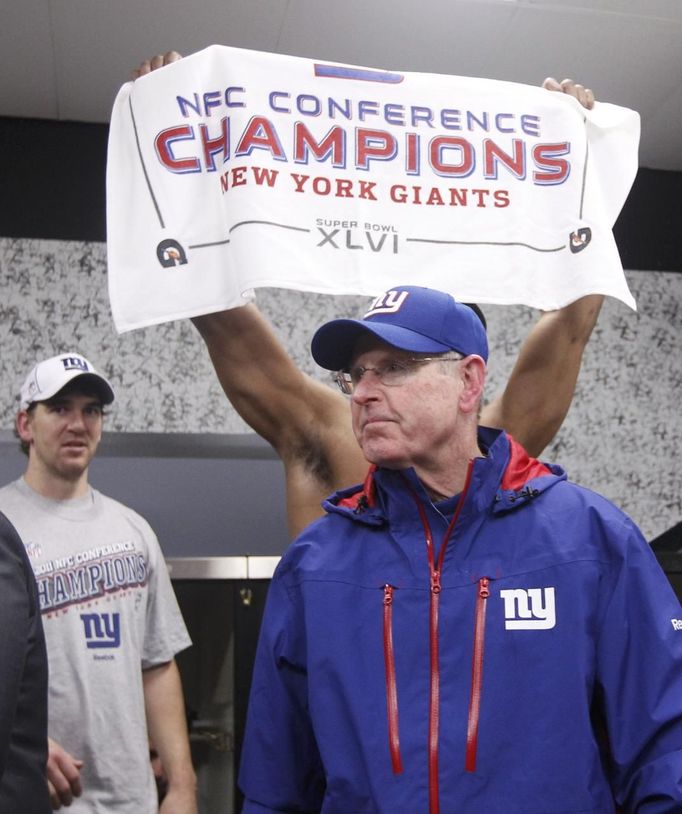 Trenér New York Giants Tom Coughlin