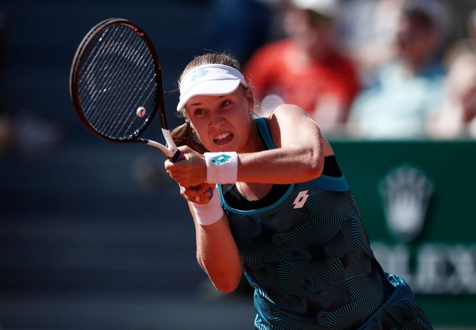 Tennis - French Open - Roland Garros, Paris, France - June 1, 2019. Russia's Anna Blinkova in action during her third round match against Madison Keys of the U.S. REUTERS