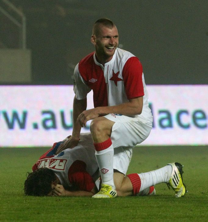 Fotbalista pražské Slavie Martin Juhar v utkání 9. kola Gambrinus ligy 2012/13 se Spartou.