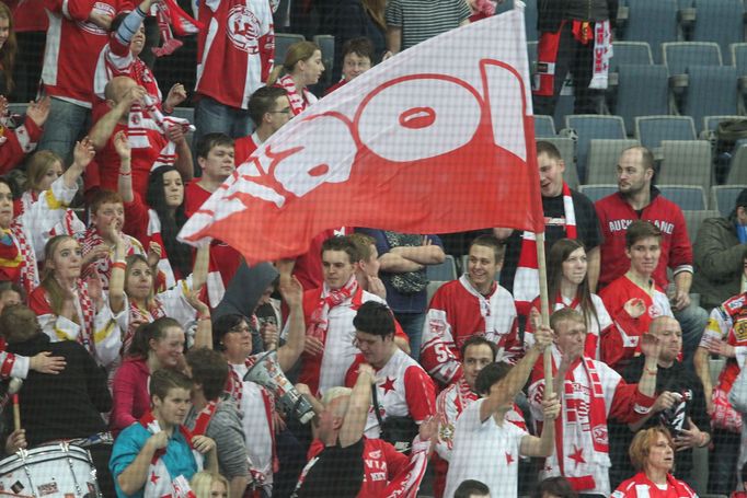 Slavia vs. Třinec, utkání hokejové extraligy