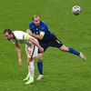 Harry Kane a Giorgio Chiellini ve finále ME 2020 Itálie - Anglie