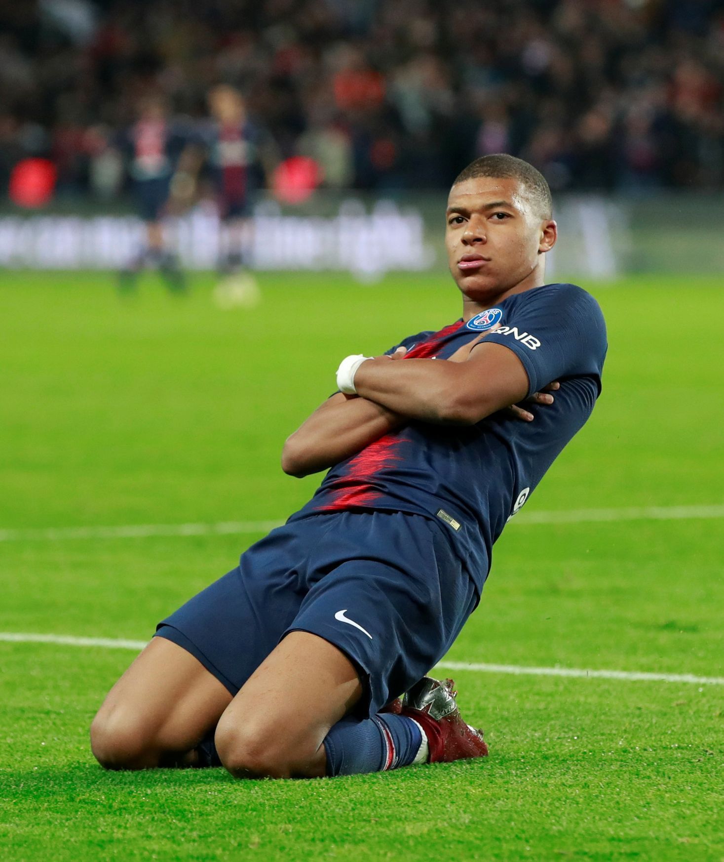 Kylian Mbappé slaví gól PSG