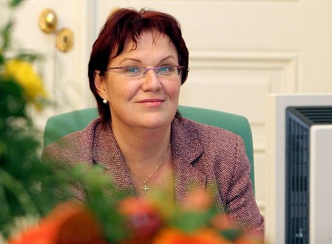 Ministryně školství Dana Kuchtová při on line rozhovoru se čtenáři Aktuálně.cz.