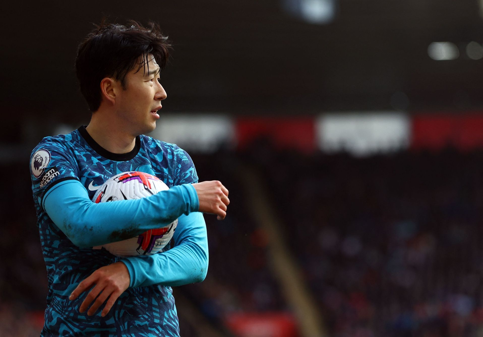 Son Heung-min v zápase Tottenhamu na hřišti Southamptonu