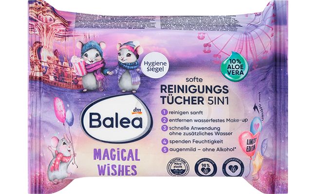 Čisticí pleťové obrousky Balea Magical Wishes