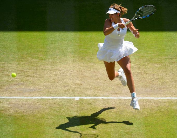 Garbine Muguruzaová v semifinále Wimbledonu 2015