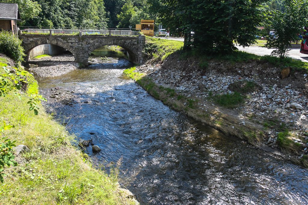 Český Krumlov po povodních