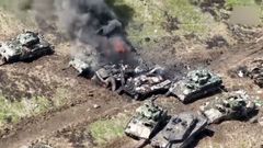 zničené tanky Leopard