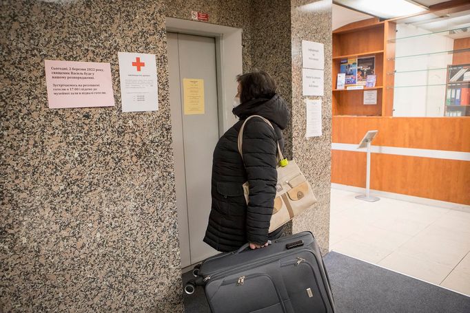 Uprchlíci z Ukrajiny ubytovaní v pražském Hotelu Legie.