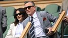 Daniel Craig s manželkou Rachel Weiszovou na finále Wimbledonu 2023 Djokovič - Alcaraz