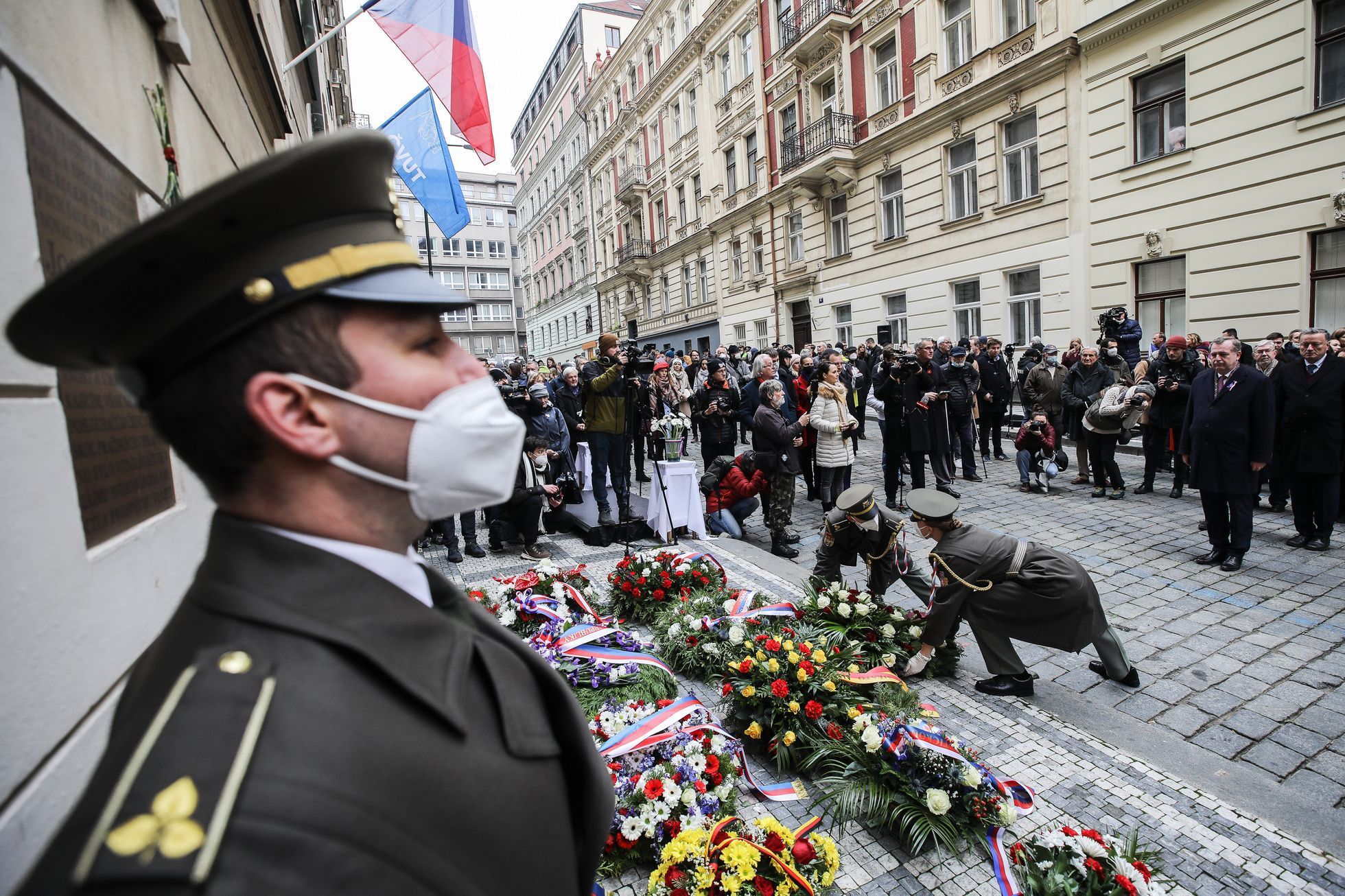 17. listopad 2021, státní svátek, Sametová revoluce, 17. 11. 2021, Národní třída, Hlávkova kolej