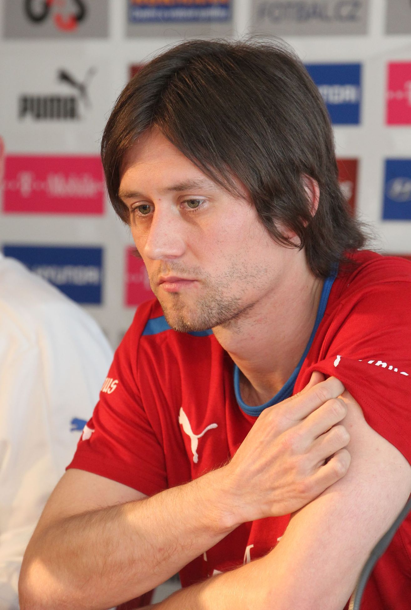 Trénink české reprezentace před utkáním s Itálií (Rosický)
