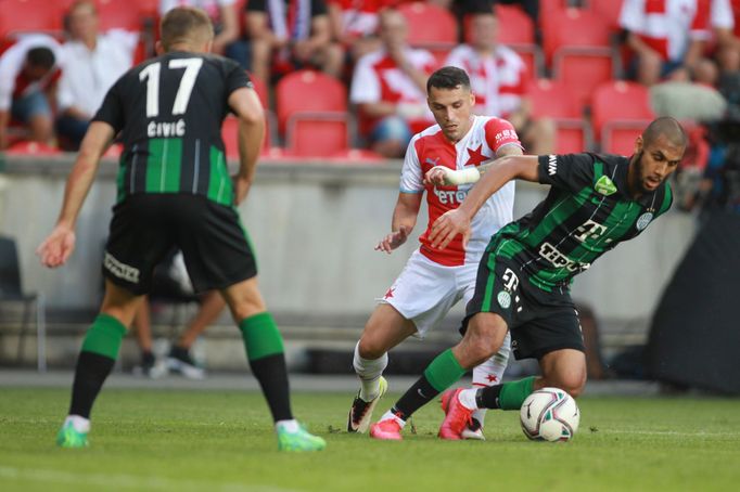 Nicolae Stanciu v odvetě 3. předkola LM Slavia - Ferencváros