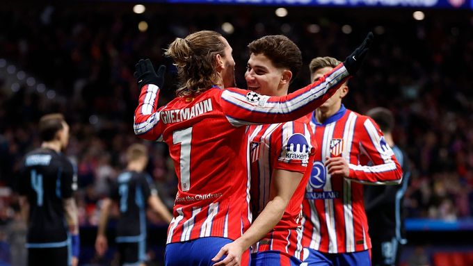 Radost fotbalistů Atlética Madrid