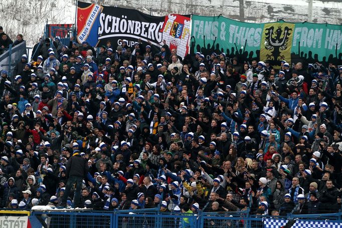 Fotbal, Baník Ostrava - České Budějovice: fanoušci Baníku