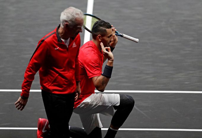 Nick Kyrgios a John McEnroe na Laver Cupu 2017