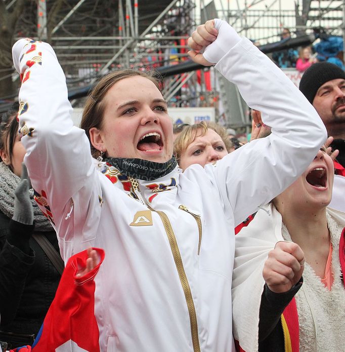 Soči 2014, fandění na Letně (Sáblíková+biatlon)