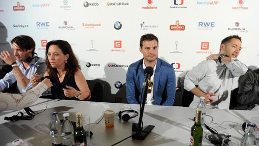 Jamie Dornan na tiskové konferenci