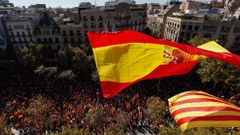 Barcelona - demonstrace za jednotu Španělska
