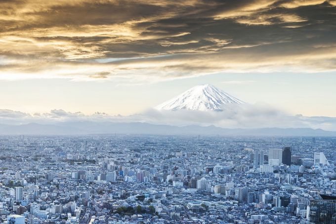 Tokio, Japonsko. Pohled na různé městské aglomerace ve světě.