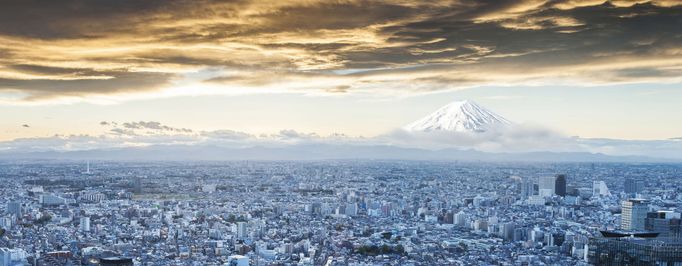 Tokio, Japonsko. Pohled na různé městské aglomerace ve světě.