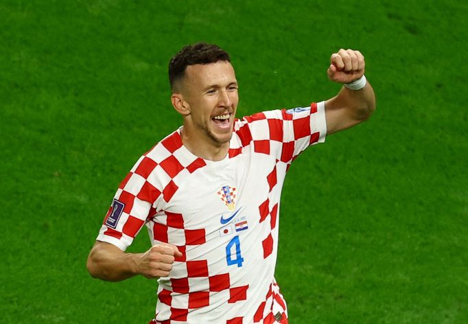 Ivan Perišič slaví gól v osmifinále MS 2022 Japonsko - Chorvatsko