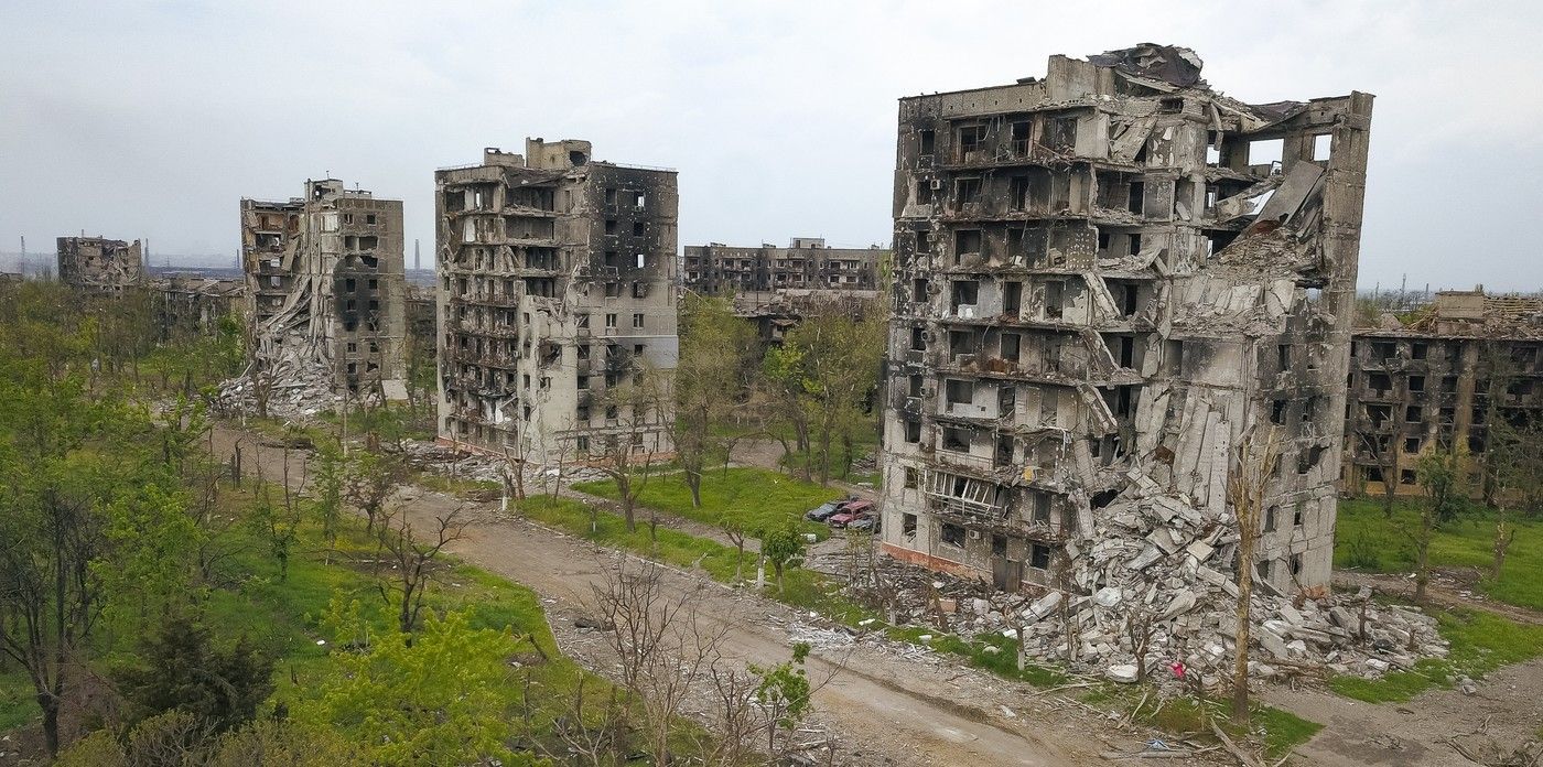 Mariupol, Zničená města na Ukrajině, válka, Ukrajina, města, Ruský útok na Ukrajinu, zkáza, Zahraničí
