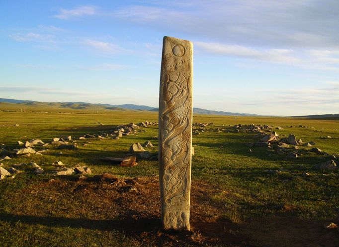 Deer stone, Jargalantyn Am, Khanui valley, Öndör-Ulaan soum, Arkhangai