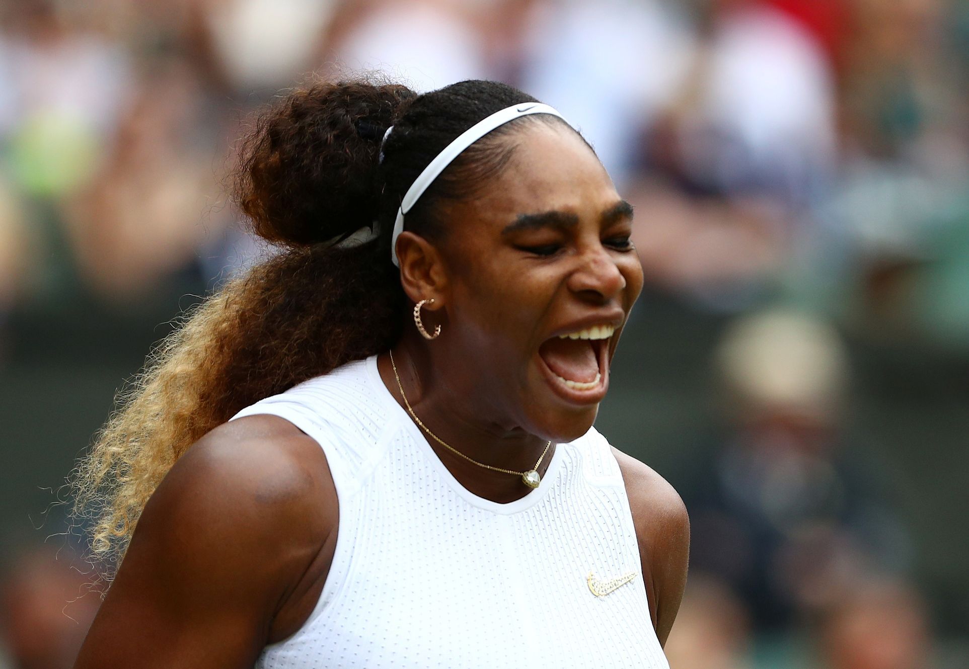 Serena Williamsová ve čtvrtfinále Wimbledonu 2019