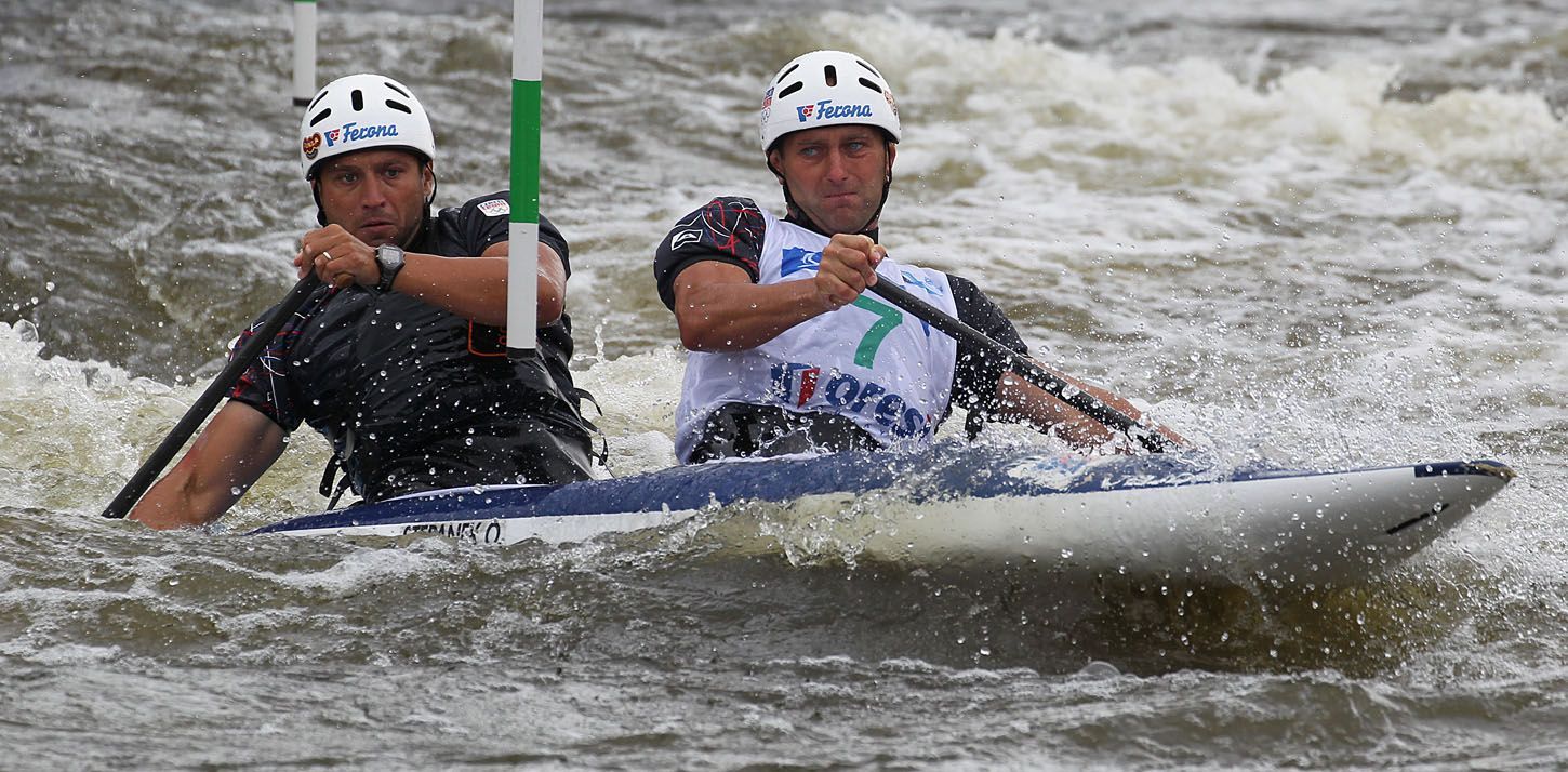 Vodní slalomáři na Světovém poháru 2012 v pražské Troji.